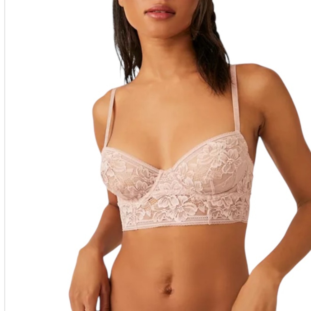FREE PEOPLE➕Sorento Demi Lace Longline Underwire Bra NWT